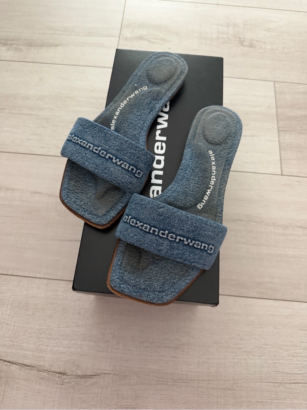 Alexander Wang denim slide